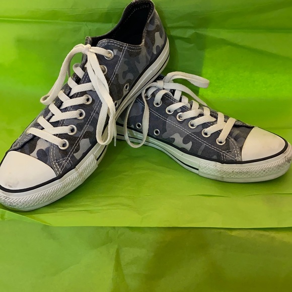 Converse Other - Converse Grey Camo Men’s 9 or Wms 11 All Stars ⭐️
